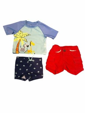 Baby Boy Summer Bundle 0-3M | Swim Set + Baby Gap Shorts | Janie and Jack 🌴